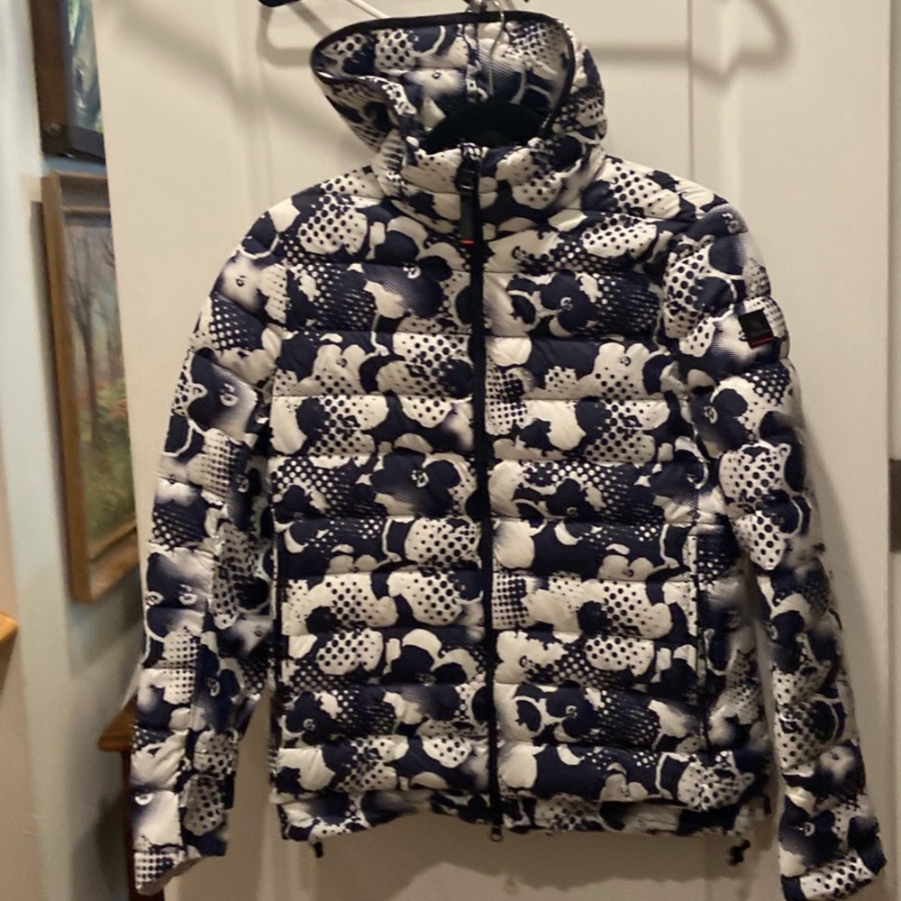 Stylish Navy and White Patterned Bogner Fire and Ice ski Jacket